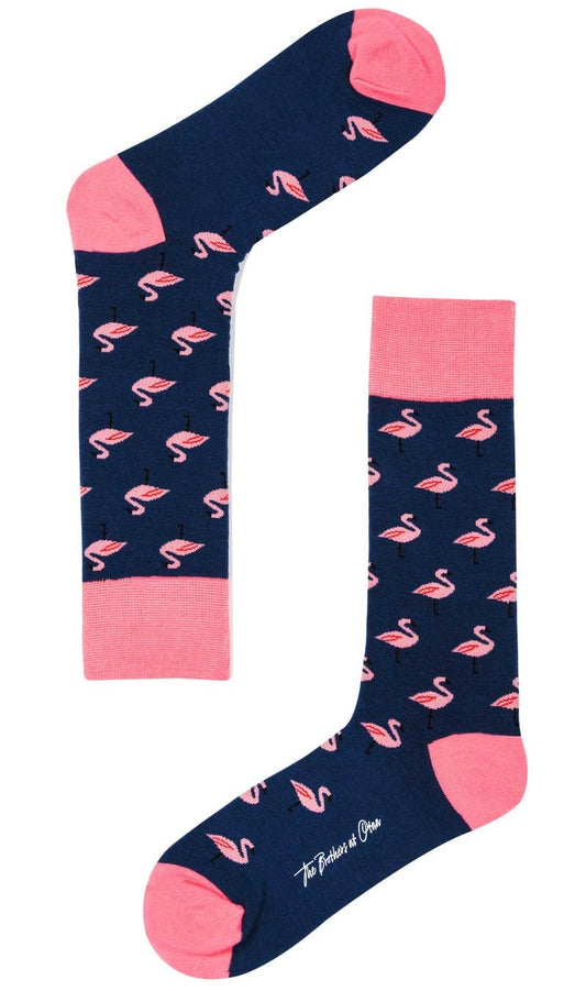 OTAA blue island flamingo socks