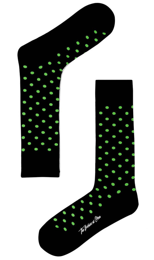 OTAA bond black green dot socks