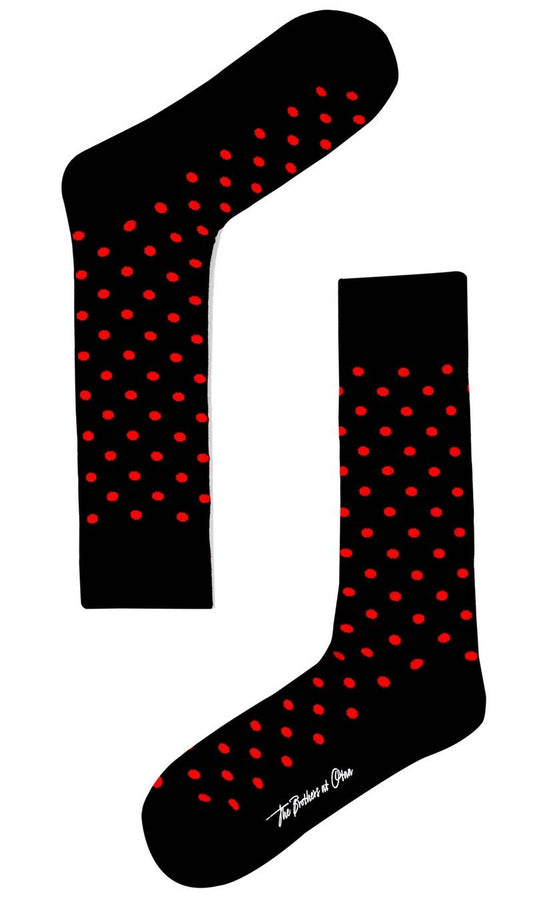 OTAA  bond black red dot socks