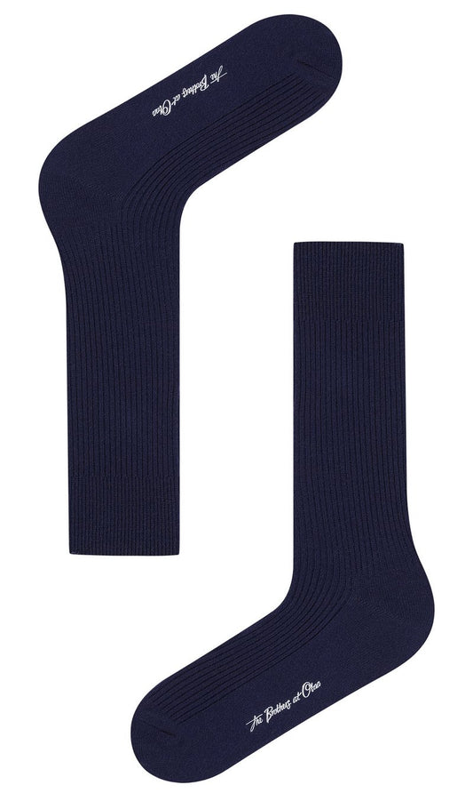 OTAA dark midnight navy blue ribbed socks